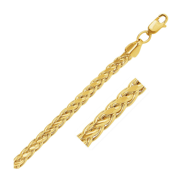 14k Yellow Gold Diamond Cut Round Franco Chain (5.30 mm) - Premium Chains - Just $4727.99! Shop now at Pulse Designer Fashion