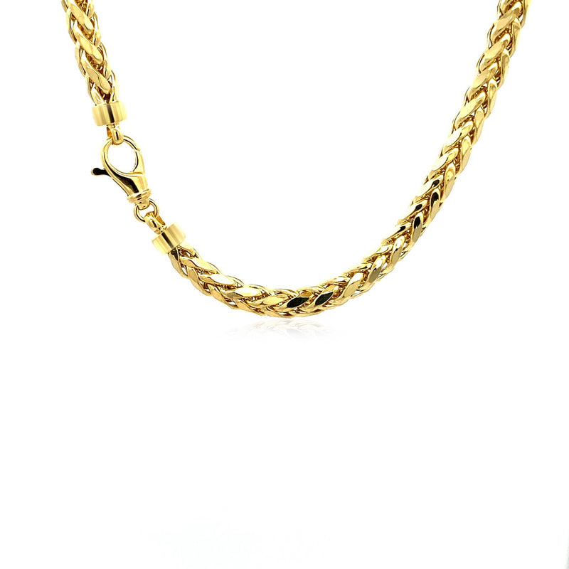 14k Yellow Gold Diamond Cut Round Franco Chain (5.30 mm) - Premium Chains - Just $4727.99! Shop now at Pulse Designer Fashion