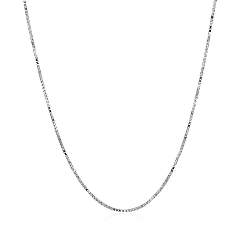 14k White Gold Classic Box Chain (0.68 mm) - Premium Chains - Just $263.99! Shop now at Pulse Designer Fashion