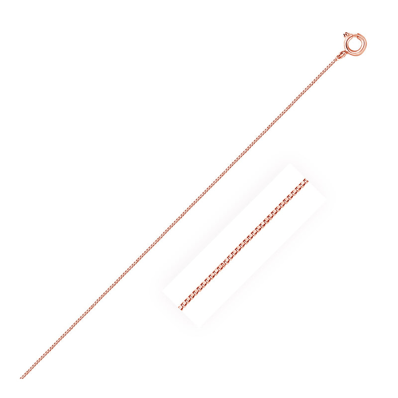 14k Rose Gold Classic Box Chain (0.45 mm) - Premium Chains - Just $124.99! Shop now at Pulse Designer Fashion