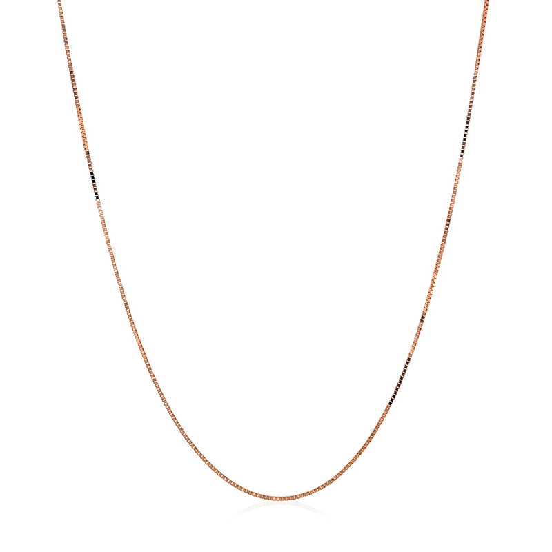 14k Rose Gold Classic Box Chain (0.45 mm) - Premium Chains - Just $124.99! Shop now at Pulse Designer Fashion