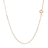 14k Rose Gold Classic Box Chain (0.45 mm) - Premium Chains - Just $124.99! Shop now at Pulse Designer Fashion