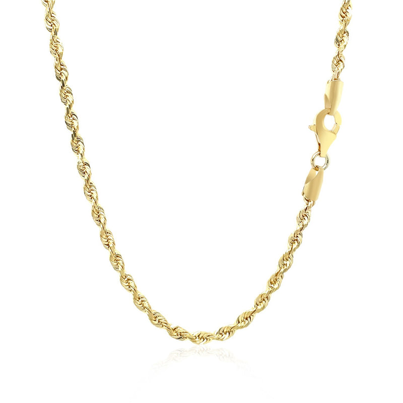 10k Yellow Gold Solid Diamond Cut Rope Chain (2.75 mm) - Premium Chains - Just $1040.99! Shop now at Pulse Designer Fashion