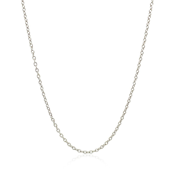 18k White Gold Round Cable Chain (1.50 mm) - Premium Chains - Just $564.99! Shop now at Pulse Designer Fashion