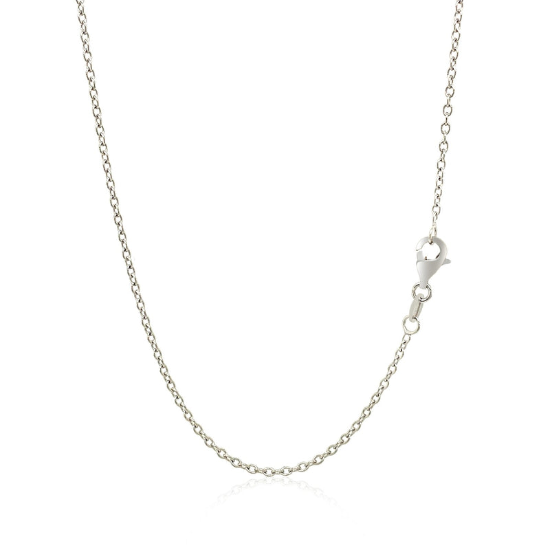 18k White Gold Round Cable Chain (1.50 mm) - Premium Chains - Just $564.99! Shop now at Pulse Designer Fashion