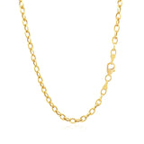 14k Yellow Gold Pendant Chain with Textured Links (3.30 mm) - Premium Chains - Just $630.99! Shop now at Pulse Designer Fashion