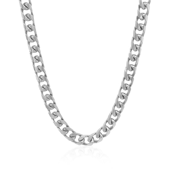 14k White Gold Solid Miami Cuban Chain (6.00 mm) - Premium Chains - Just $9072.99! Shop now at Pulse Designer Fashion