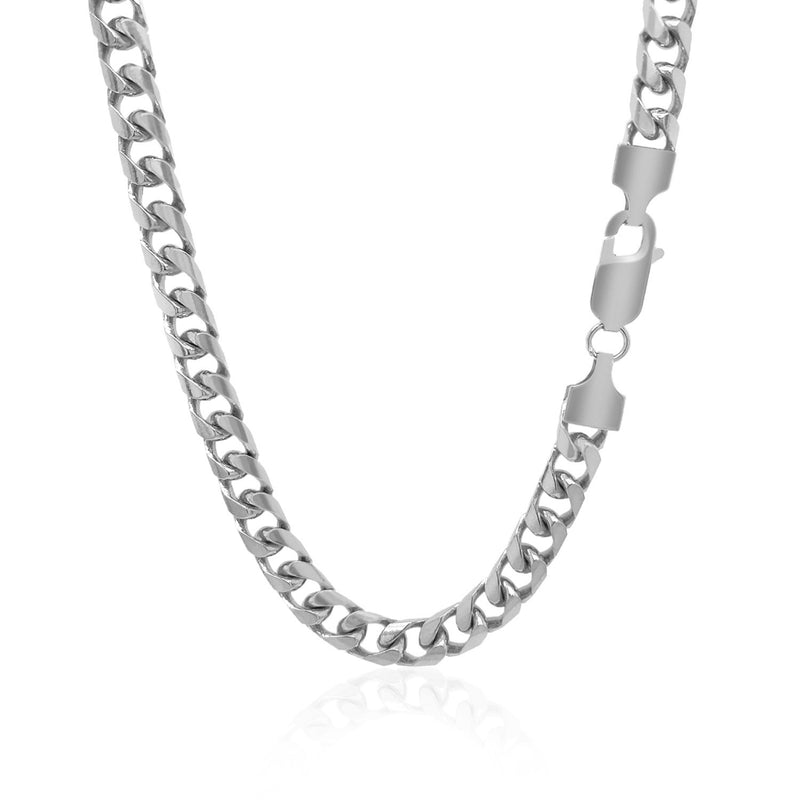 14k White Gold Solid Miami Cuban Chain (6.00 mm) - Premium Chains - Just $9072.99! Shop now at Pulse Designer Fashion