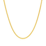 14k Yellow Gold Round Wheat Chain (1.50 mm) - Premium Chains - Just $747.99! Shop now at Pulse Designer Fashion