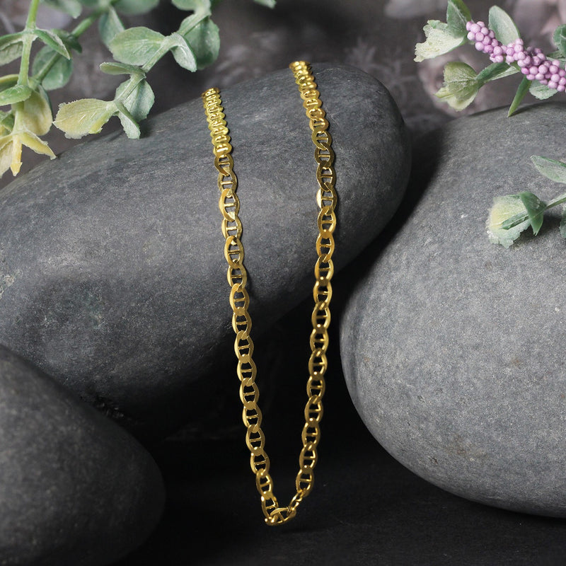 10k Yellow Gold Mariner Link Chain (3.20 mm) - Premium Chains - Just $399.99! Shop now at Pulse Designer Fashion