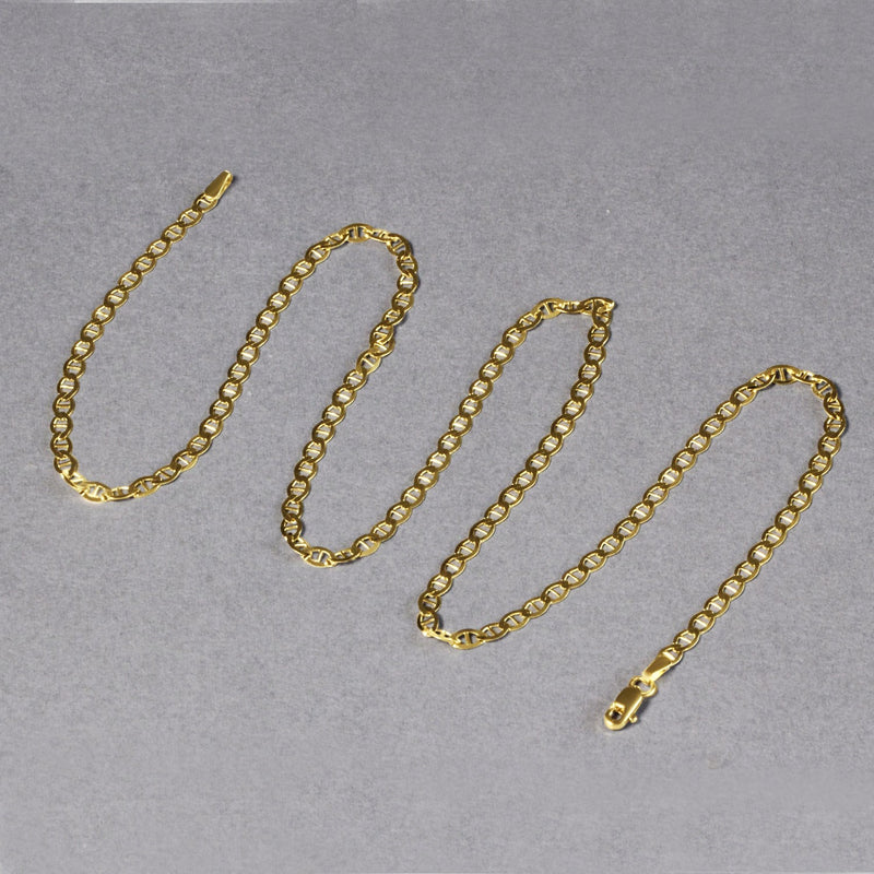 10k Yellow Gold Mariner Link Chain (3.20 mm) - Premium Chains - Just $399.99! Shop now at Pulse Designer Fashion