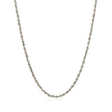 14k White Gold Solid Diamond Cut Rope Chain (1.80 mm) - Premium Chains - Just $660.99! Shop now at Pulse Designer Fashion