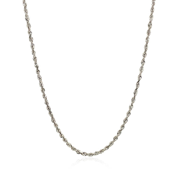 14k White Gold Solid Diamond Cut Rope Chain (1.80 mm) - Premium Chains - Just $660.99! Shop now at Pulse Designer Fashion