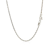 14k White Gold Solid Diamond Cut Rope Chain (1.80 mm) - Premium Chains - Just $660.99! Shop now at Pulse Designer Fashion