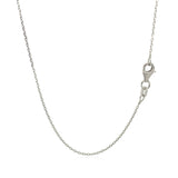 14k White Diamond Cut Cable Link Chain (0.87 mm) - Premium Chains - Just $184.99! Shop now at Pulse Designer Fashion