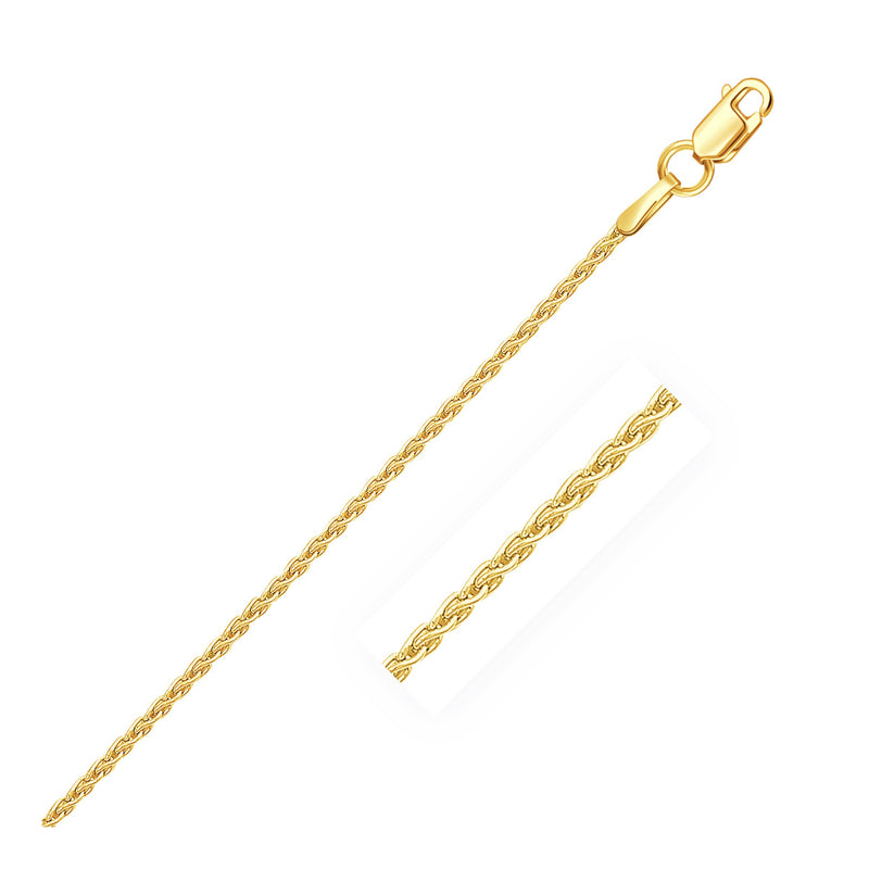 14k Yellow Gold Round Chain (1.20 mm) - Premium Chains - Just $450.99! Shop now at Pulse Designer Fashion