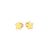 14k Yellow Gold Post Earrings with Stars(6.5mm) - Premium Earrings - Just $179.99! Shop now at Pulse Designer Fashion