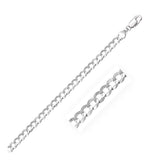 14k White Gold Solid Curb Chain (4.70 mm) - Premium Chains - Just $1785.99! Shop now at Pulse Designer Fashion