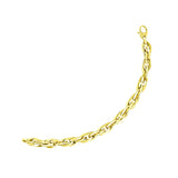 Double Oval Link Chain Bracelet in 14k Yellow Gold (10.00 mm) - Premium Bracelets - Just $1488.99! Shop now at Pulse Designer Fashion