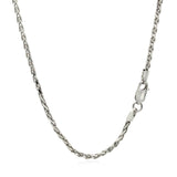 Sterling Silver Rhodium Plated Wheat Chain (2.20 mm) - Premium Chains - Just $89.99! Shop now at Pulse Designer Fashion