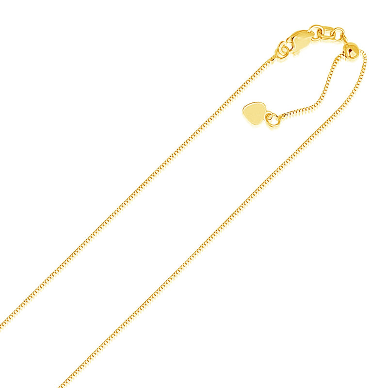 14k Yellow Gold Adjustable Box Chain (0.70 mm) - Premium Chains - Just $374.99! Shop now at Pulse Designer Fashion