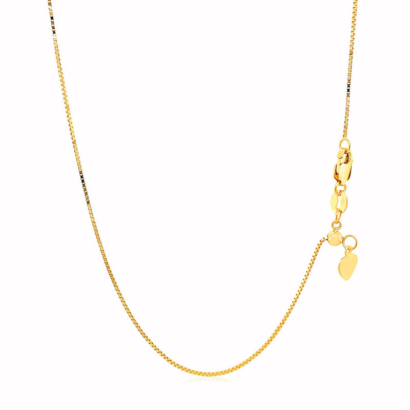 14k Yellow Gold Adjustable Box Chain (0.70 mm) - Premium Chains - Just $374.99! Shop now at Pulse Designer Fashion