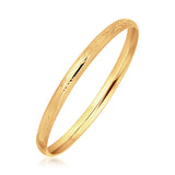 14k Yellow Gold Dome Style Childrens Bangle with Diamond Cuts (5.50 mm) - Premium Bangles - Just $548.99! Shop now at Pulse Designer Fashion