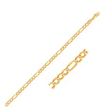 14k Yellow Gold Lite Figaro Bracelet (4.70 mm) - Premium Bracelets - Just $418.99! Shop now at Pulse Designer Fashion