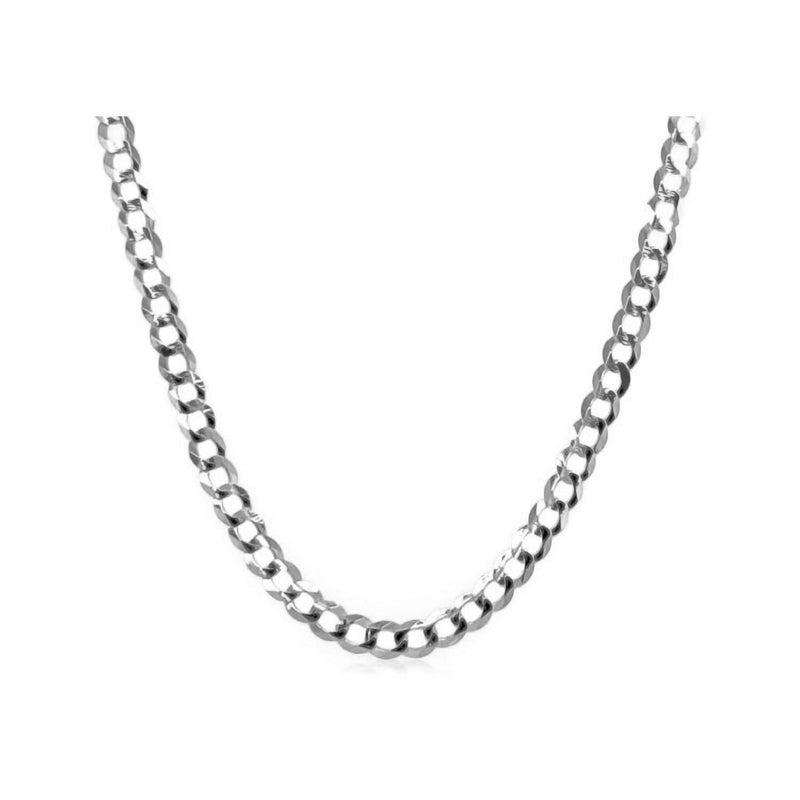 14k White Gold Solid Curb Chain (2.60 mm) - Premium Chains - Just $629.99! Shop now at Pulse Designer Fashion