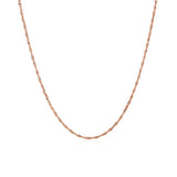 14k Rose Gold Singapore Chain (1.10 mm) - Premium Chains - Just $172.99! Shop now at Pulse Designer Fashion