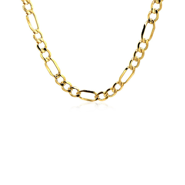 14k Yellow Gold Lite Figaro Chain (5.60 mm) - Premium Chains - Just $1069.99! Shop now at Pulse Designer Fashion