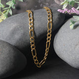 14k Yellow Gold Lite Figaro Chain (5.60 mm) - Premium Chains - Just $1069.99! Shop now at Pulse Designer Fashion