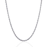 14k White Gold Solid Diamond Cut Rope Chain (3.00 mm) - Premium Chains - Just $1780.99! Shop now at Pulse Designer Fashion