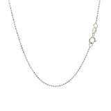 14k White Gold Diamond-Cut Bead Chain (0.90 mm) - Premium Chains - Just $242.99! Shop now at Pulse Designer Fashion