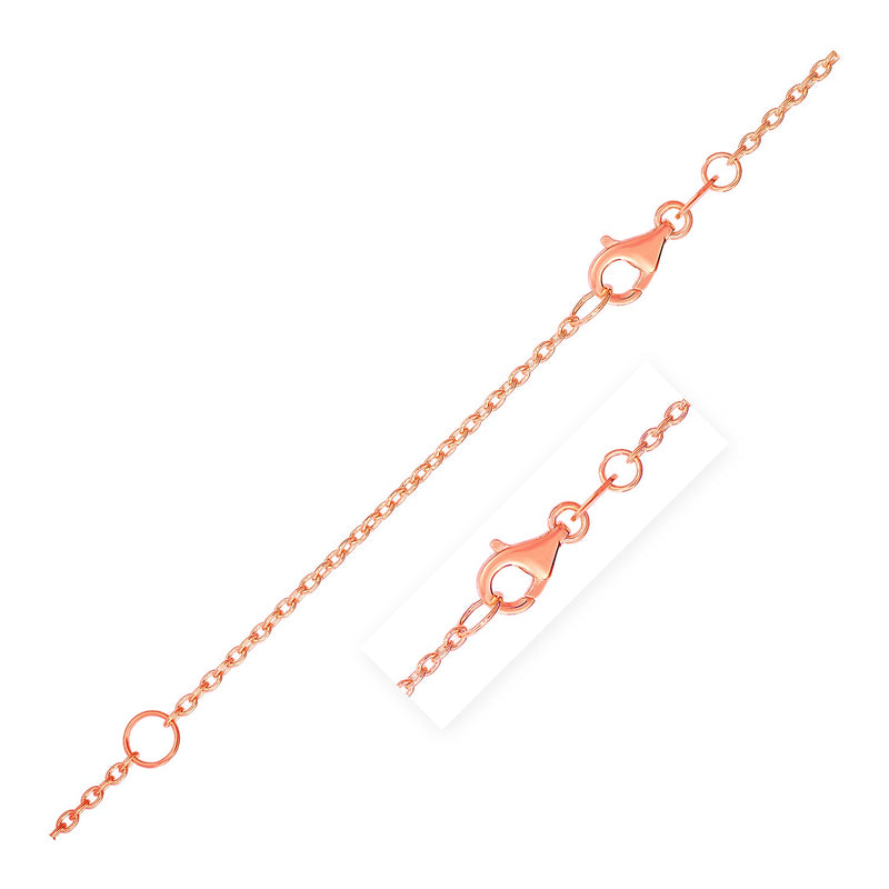 Extendable Cable Chain in 14k Rose Gold (1.20 mm) - Premium Chains - Just $331.99! Shop now at Pulse Designer Fashion