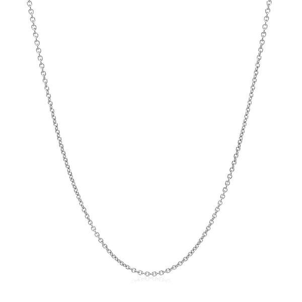 14k White Gold Round Cable Link Chain (1.20 mm) - Premium Chains - Just $297.99! Shop now at Pulse Designer Fashion