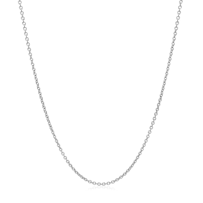 14k White Gold Round Cable Link Chain (1.20 mm) - Premium Chains - Just $297.99! Shop now at Pulse Designer Fashion