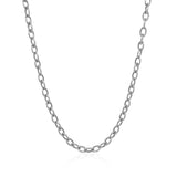 14k White Gold Pendant Chain with Textured Links (2.90 mm) - Premium Chains - Just $706.99! Shop now at Pulse Designer Fashion