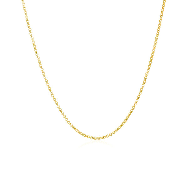 14k Yellow Gold Diamond Cut Rolo Chain (1.10 mm) - Premium Chains - Just $266.99! Shop now at Pulse Designer Fashion