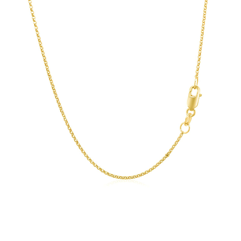 14k Yellow Gold Diamond Cut Rolo Chain (1.10 mm) - Premium Chains - Just $266.99! Shop now at Pulse Designer Fashion