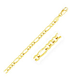 14k Yellow Gold Solid Figaro Bracelet (4.50 mm) - Premium Bracelets - Just $855.99! Shop now at Pulse Designer Fashion