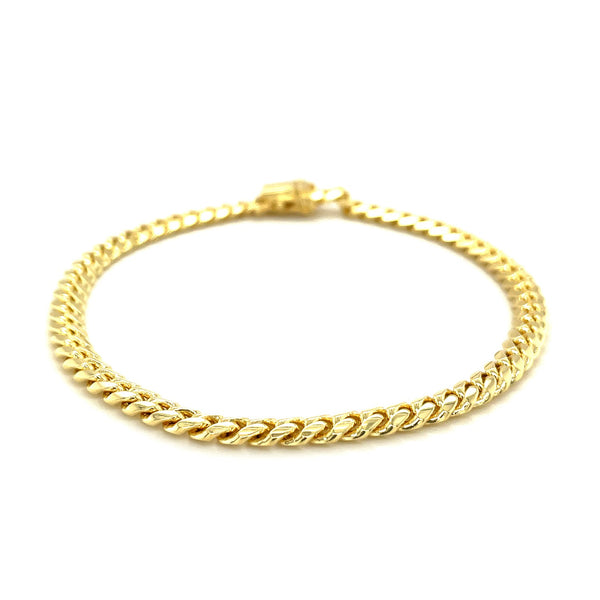 14k Yellow Gold Classic Miami Cuban Solid Bracelet (4.90 mm) - Premium Bracelets - Just $2866.99! Shop now at Pulse Designer Fashion