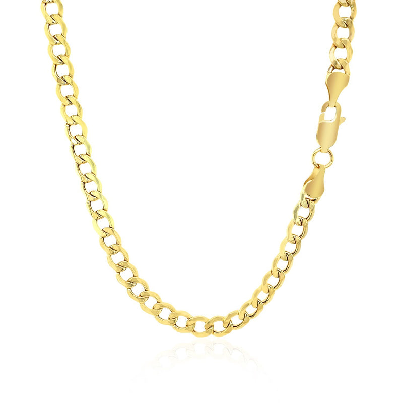 14k Yellow Gold Curb Chain (4.40 mm) - Premium Chains - Just $889.99! Shop now at Pulse Designer Fashion