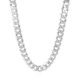 Rhodium Plated Sterling Silver Curb Style Chain (7.20 mm) - Premium Chains - Just $222.99! Shop now at Pulse Designer Fashion