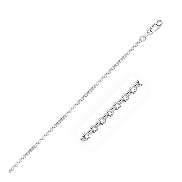 14k White Gold Diamond Cut Cable Link Chain (1.90 mm) - Premium Chains - Just $582.99! Shop now at Pulse Designer Fashion