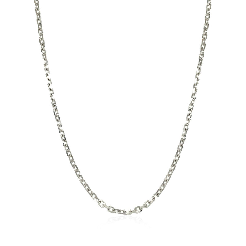 14k White Gold Diamond Cut Cable Link Chain (1.90 mm) - Premium Chains - Just $582.99! Shop now at Pulse Designer Fashion