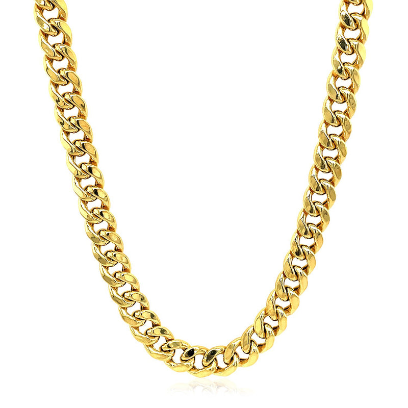 5.5mm 10k Yellow Gold Light Miami Cuban Chain - Premium Chains - Just $2158.99! Shop now at Pulse Designer Fashion