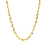 10k Yellow Gold Solid Diamond Cut Rope Chain (4.00 mm) - Premium Chains - Just $1891.99! Shop now at Pulse Designer Fashion