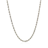 14k White Gold Solid Diamond Cut Rope Chain (2.50 mm) - Premium Chains - Just $946.99! Shop now at Pulse Designer Fashion