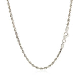 14k White Gold Solid Diamond Cut Rope Chain (2.50 mm) - Premium Chains - Just $946.99! Shop now at Pulse Designer Fashion